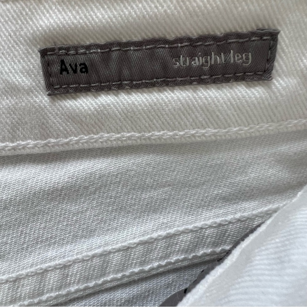 Citizens Of Humanity Ava Straight Leg White Denim Jeans- Waist 28" - Picture 10 of 12